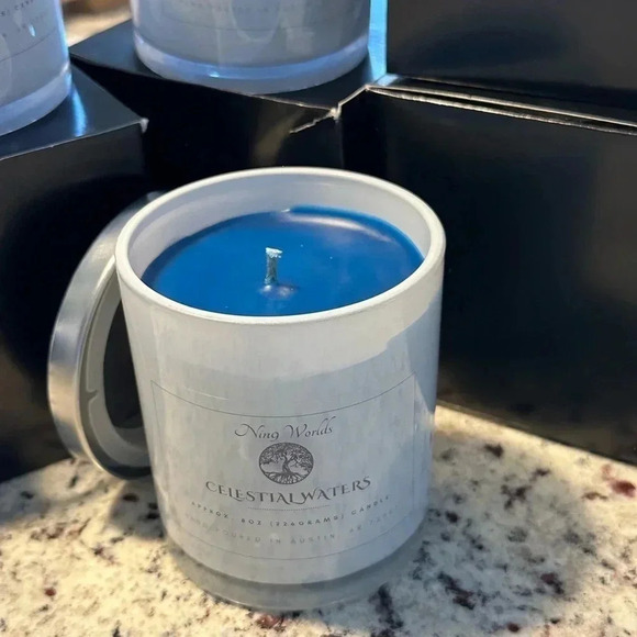 Other - Handmade hand poured 8 ounce glass, candle, soy wax essential oil